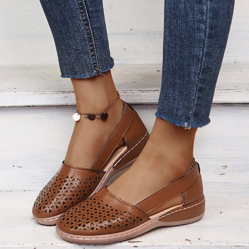 Modische, lässige, perforierte Schuhe für Damen_voghion.com