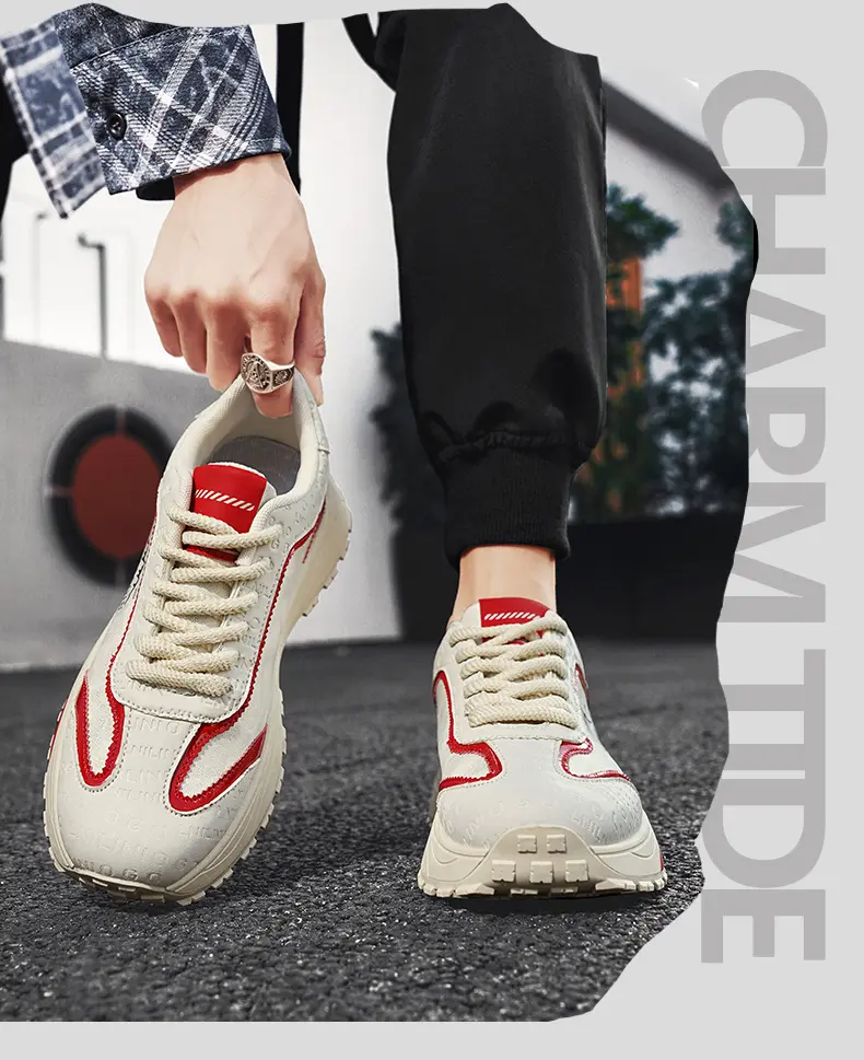 Baskets Forrest Gump pour hommes, petites chaussures blanches, chaussures d'étudiant polyvalentes à plateforme_voghion.com