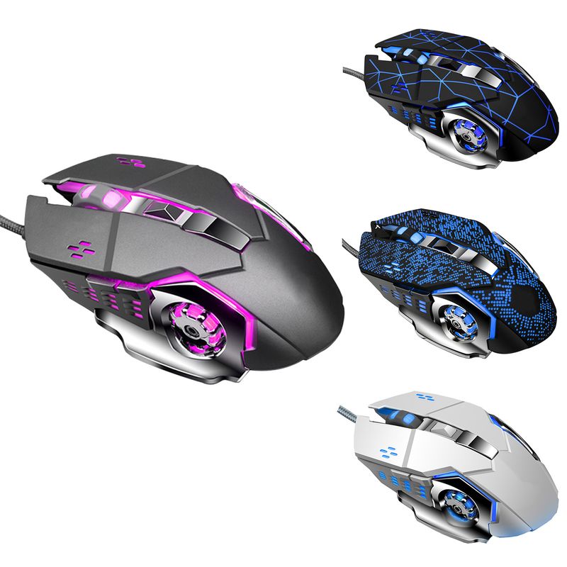 Xinweiqing Wired USB LED Optical ABS Colorful Lights Effect Mechanical Gaming Mouse for PC Laptop Gamer_voghion.com