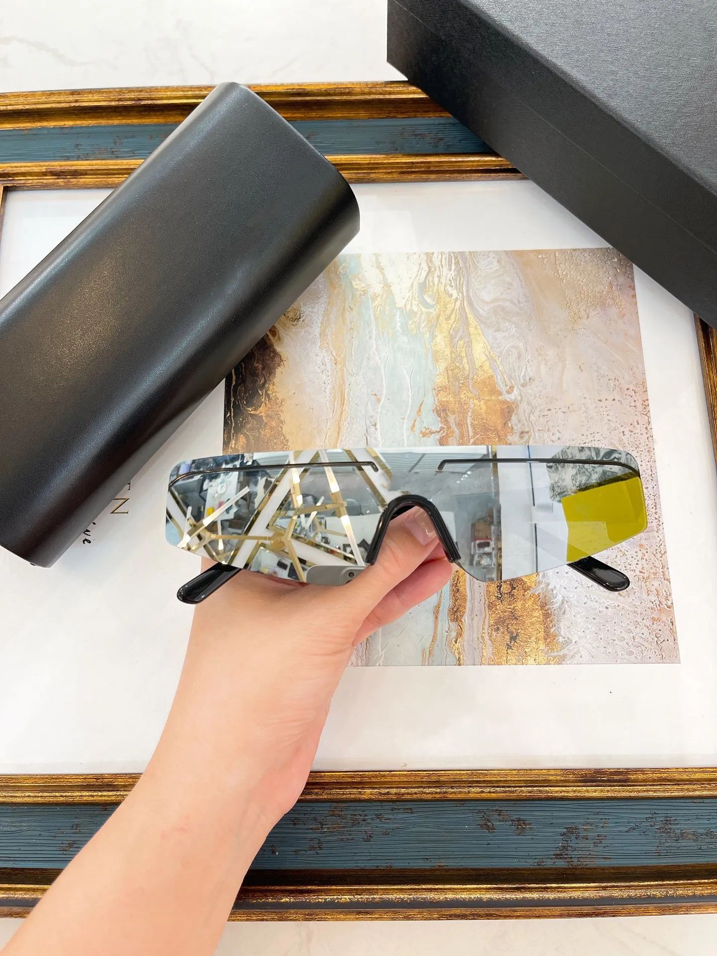 Sunglasses for Women style 0003 S Rectangle Anti-Ultraviolet Retro Plate Rectangular square Frame Unisex fashion_voghion.com