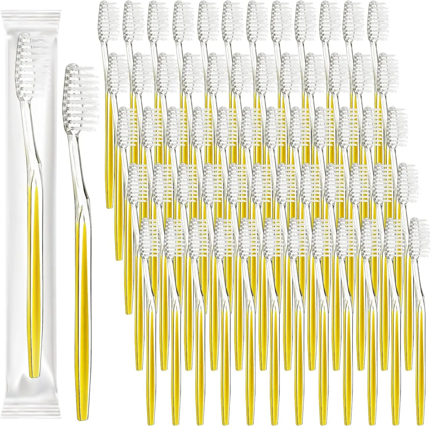 100 Individual Packaged Bulk Disposable Travel Soft Bristle Toothbrushes Single Pack Camping 241125_voghion.com