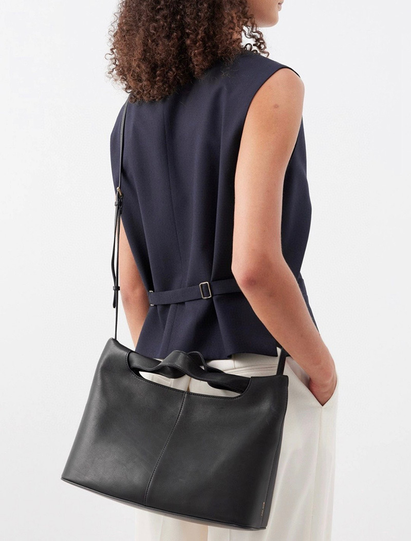The * row New Cowhide Shopping Lunch Box Underarm Bag, Advanced and Minimalist Sofia, One Shoulder Crossbody Leather_voghion.com