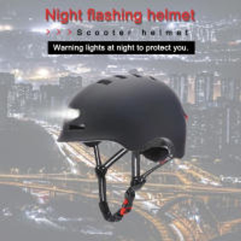 Black Mountain Bike Helmet With USB Charging Light_voghion.com