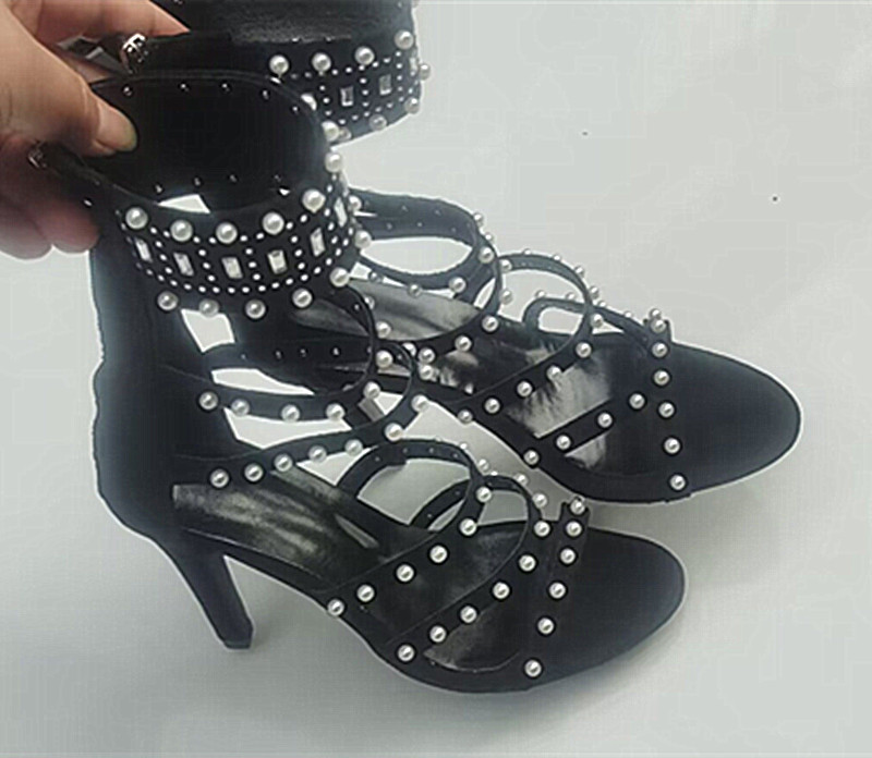 Ljeto 2024. Nove velike ženske cipele Rimske šljokice Tanke visoke sandale Cool Boot Style Sjekira_voghion.com