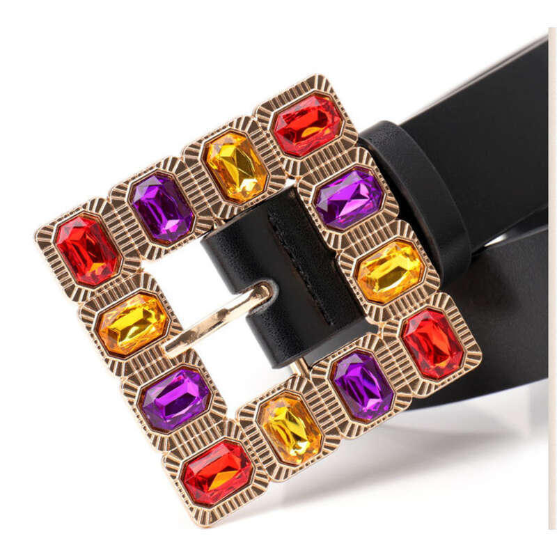 Women's Decorative Belt With Square Buckle For Versatile Styling_voghion.com
