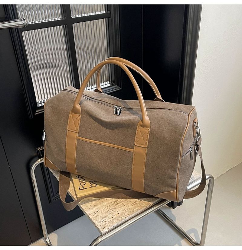 Neutrale Handreisetasche, große Outdoor-Reisetasche, Sport- und Fiesstasche Damen, Retro-Gepäcktasche aus Canvas für_voghion.com