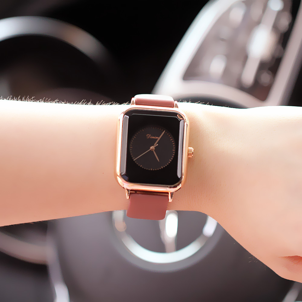 Ceas de damă nou la modă, stil Pointer, dreptunghiular, cu bandă din silicon, cu cuarț, impermeabil, versatil_voghion.com