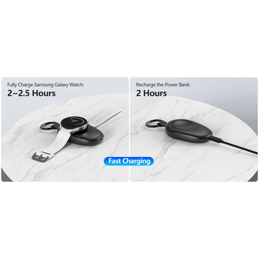 NEWDERY Magnetic Keychain Charger For Samsung Galaxy Watch 7/Ultra/6/6 Classic/5 Pro/4/3,Active2/1 Portable Wireless_voghion.com