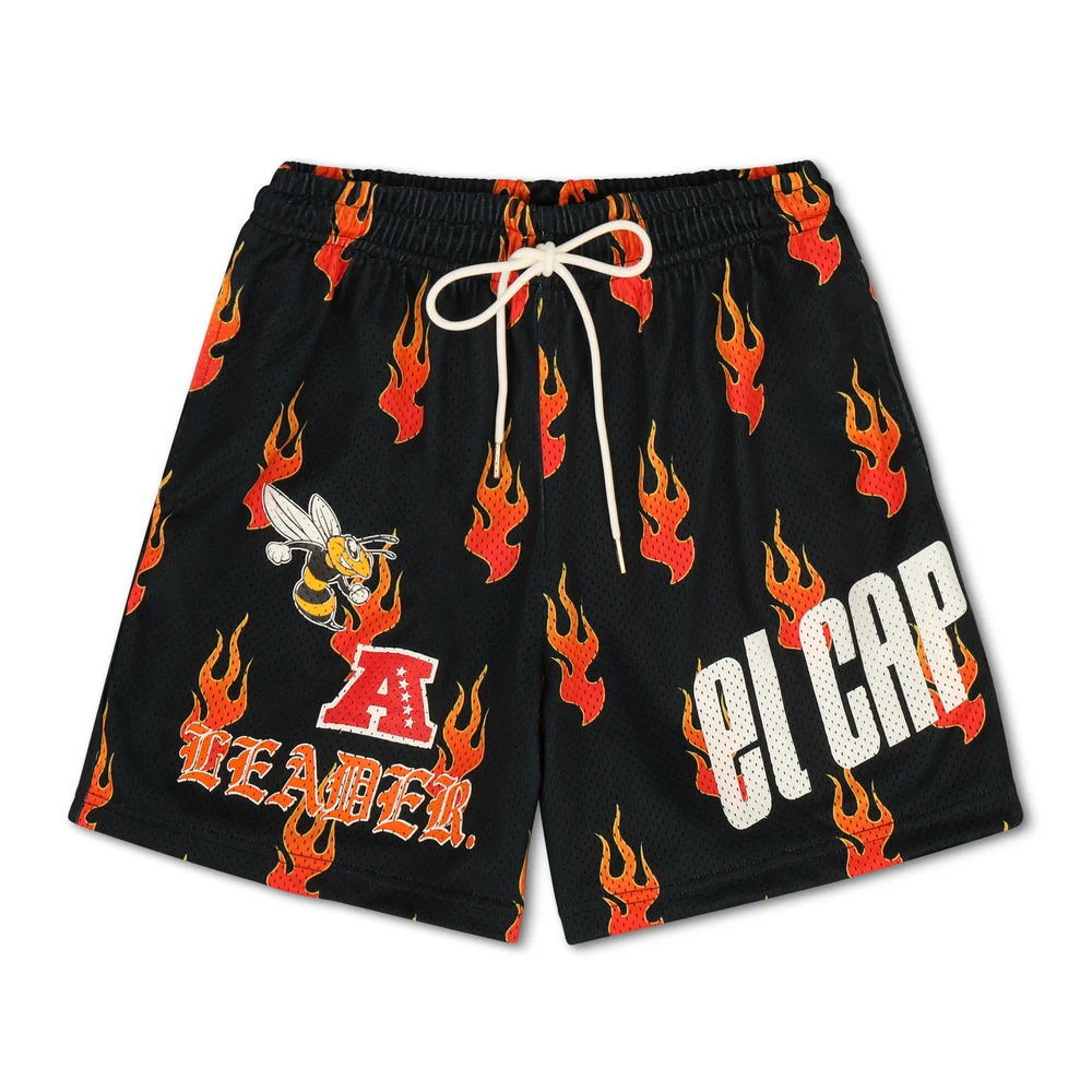 Herren Sommer American Trendy Fitness Mesh Atmungsaktiv Basketball Strand Lose Sport Freizeit Digital Shorts_voghion.com