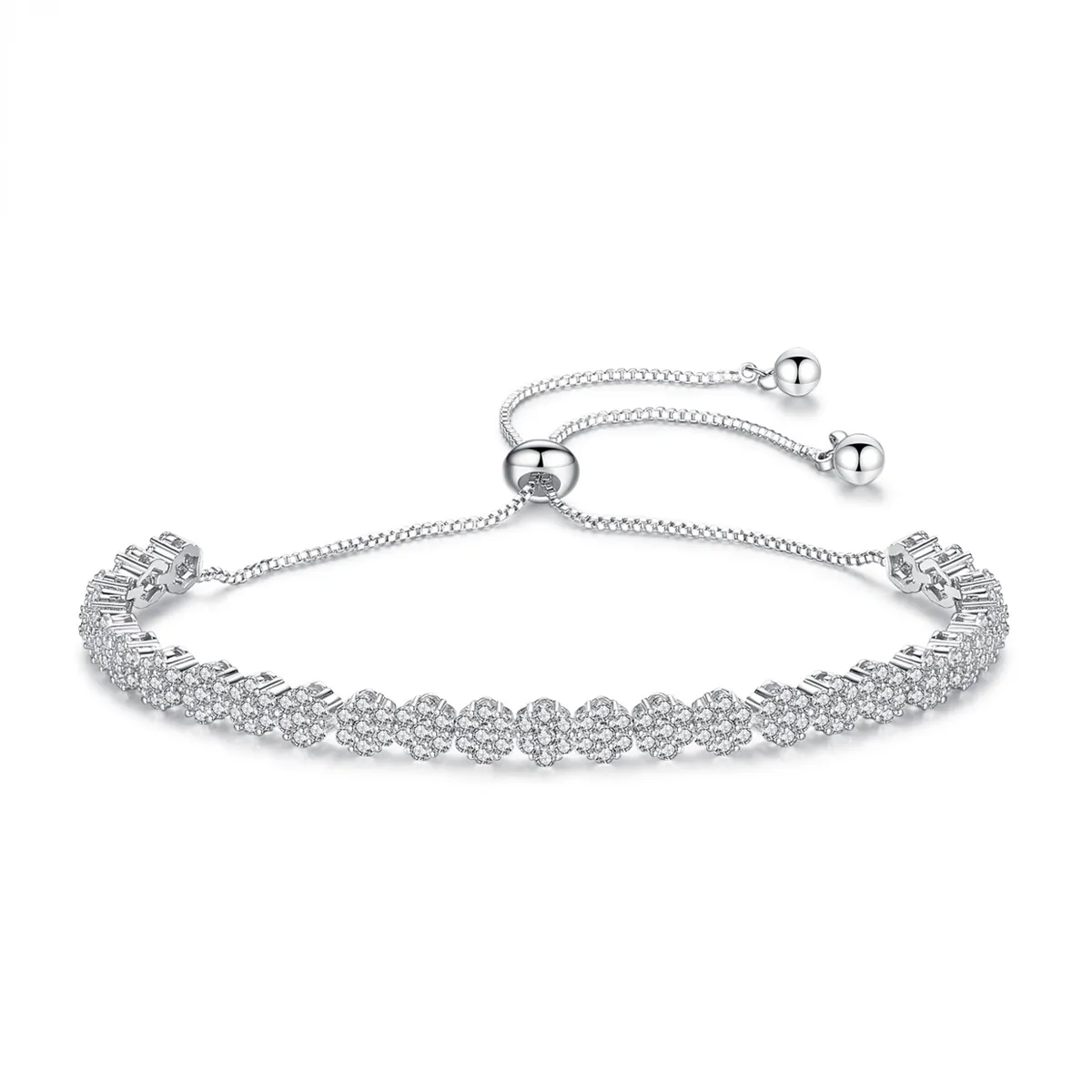 Designer Voller Diamant Blume Armband für Frauen Messing AAA Zirkon Pull Einstellbar Party Täglichen Weddi Schmuck Kostenloser_voghion.com