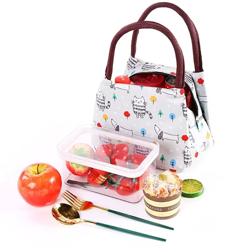 Tasche Frauen Männer Kühltaschen Wärmespeicher Ice Pac Tote Studenten Bento Erwachsene Picknick Essen Handtasche Tragbare Lunchbox_voghion.com