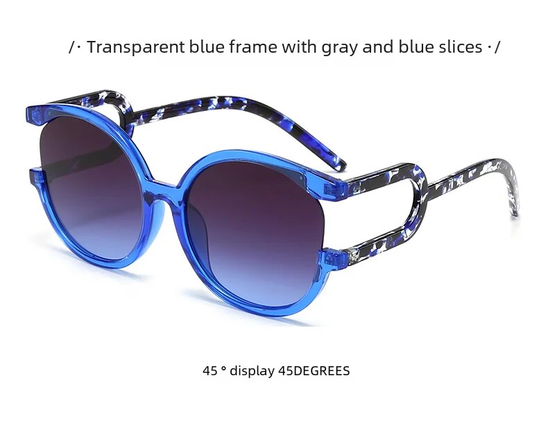 Round Sunglasses Uv Protected Fashionable Eyewear For Men Women_voghion.com