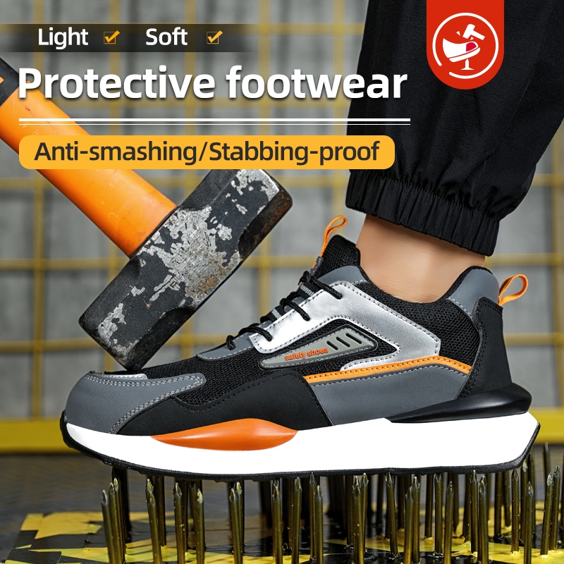 Chaussures de sécurité GUYISA pour hommes, chaussures de travail, embout en acier, sport, confortables, style sportif, 37-45, 0283_voghion.com