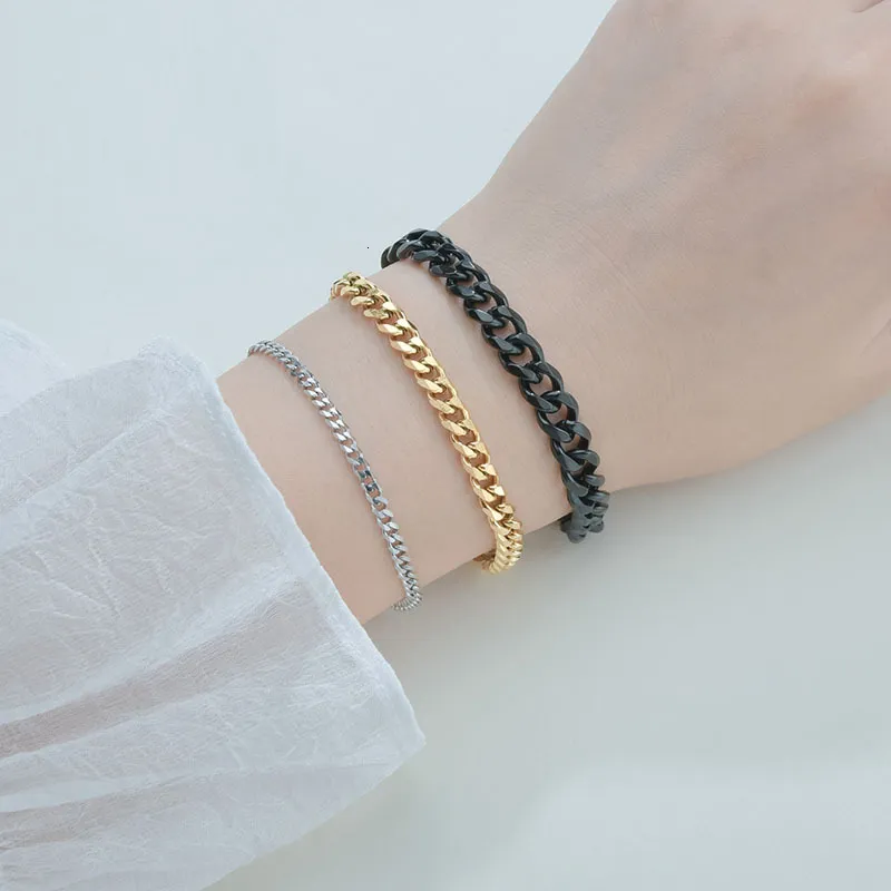 Edelstahl Cuban Link Armband Für Herren Im Punk Stil_voghion.com