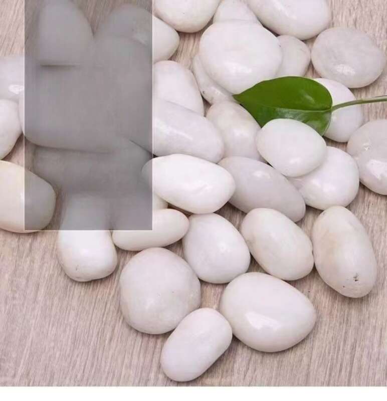 Maceta hidropónica de guijarros blancos puros naturales pulidos para balcón, jardín y paisajismo._voghion.com