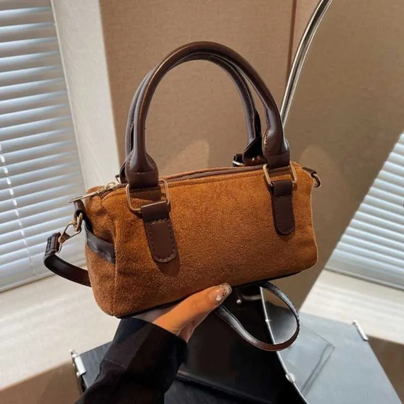 Borsa a tracolla retrò da donna, borsa alla moda in pelle PU con stili vintage, borsa a tracolla per uso in ufficio C241217_voghion.com