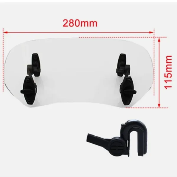 Universal Motorcycle Windshield Extension - Adjustable, Universal Design, Fits Most Motorcycles_voghion.com