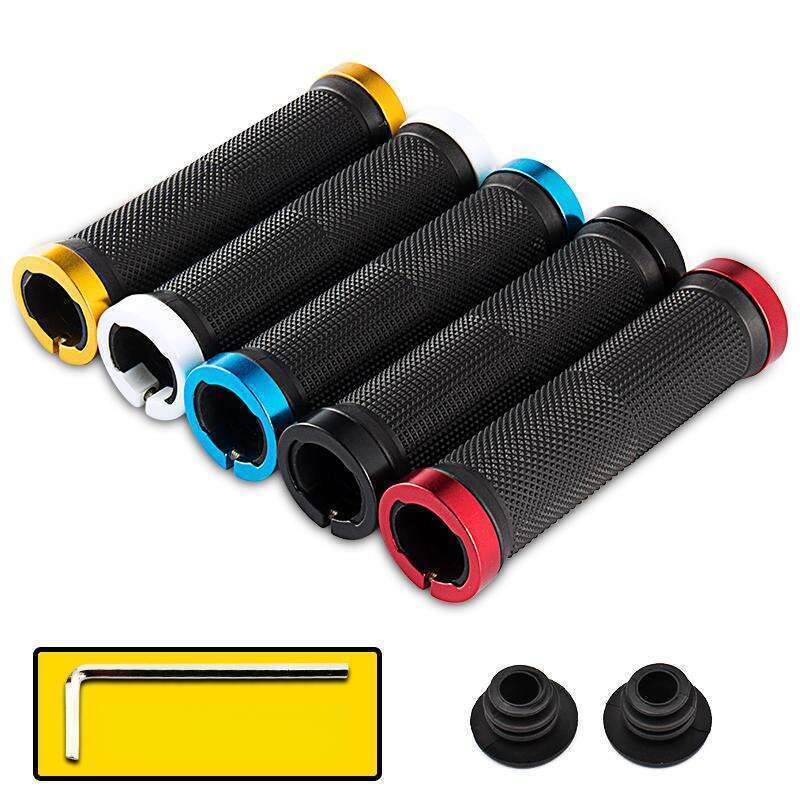 【 90% Positive Review Rate 】 Bicycle Mountain Bike Dead Fly Aluminum Alloy Lock Rubber Anti Slip Handlebar Cover Riding_voghion.com