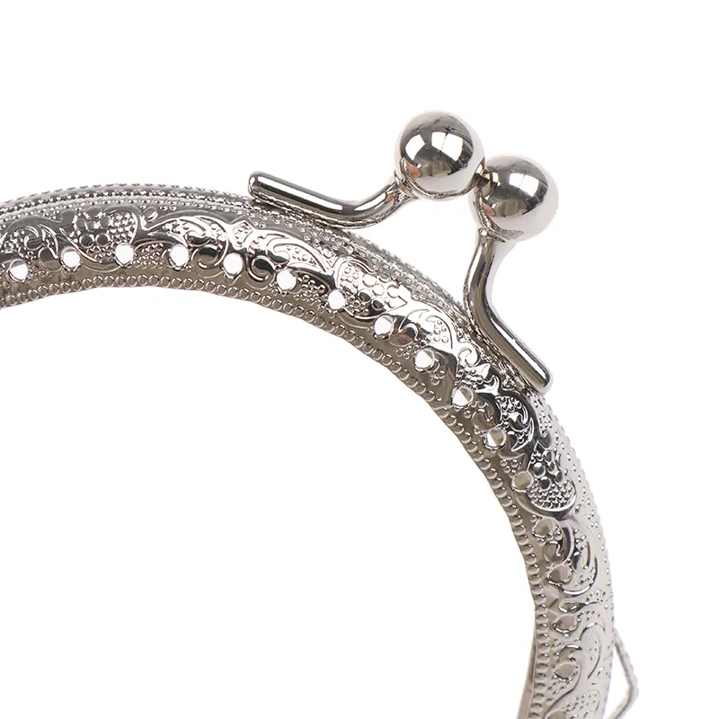 8,5 cm runder Metallrahmen Geldbörsengriff Clutch Bag Handtaschenverschluss Taschen Hardware_voghion.com