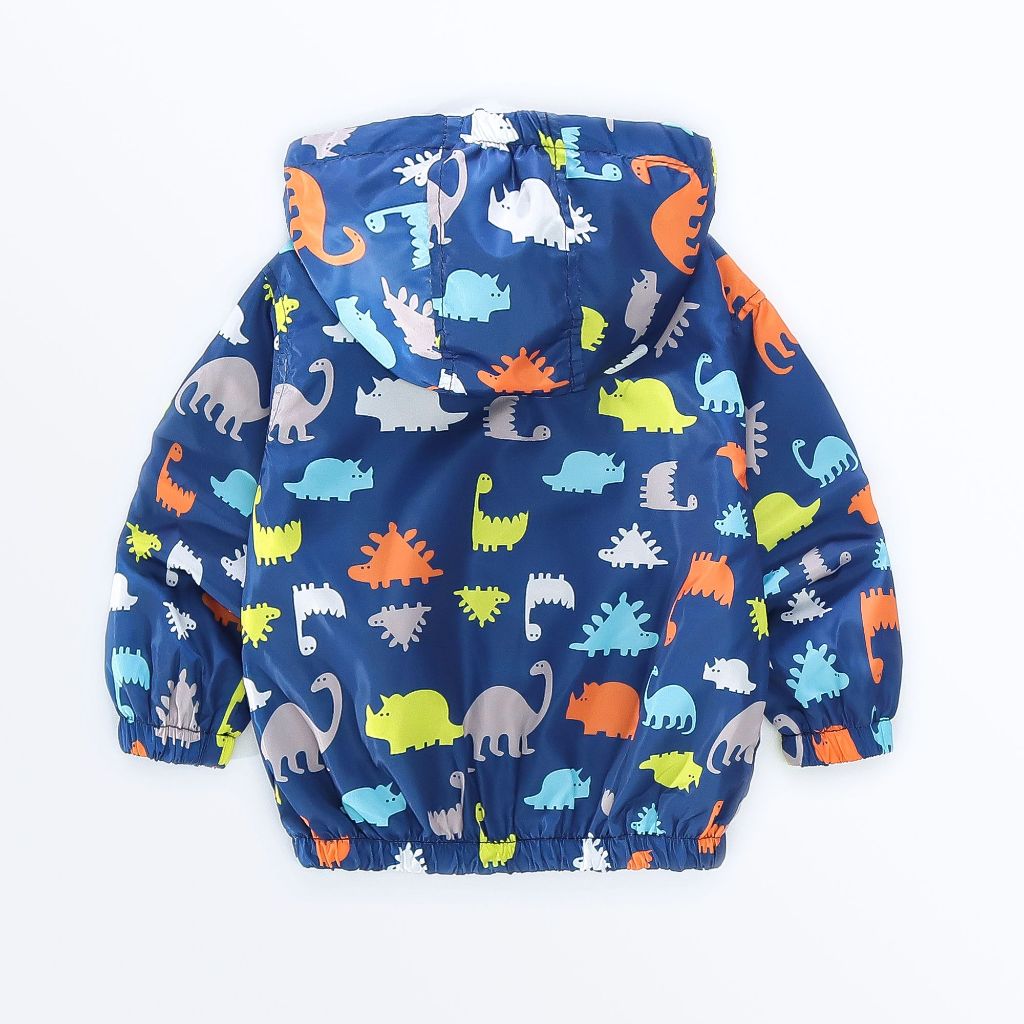 Children's Coat Cartoon Dinosaur Printed Hooded Jacket For Baby Boy Girl Sports Jacket_voghion.com