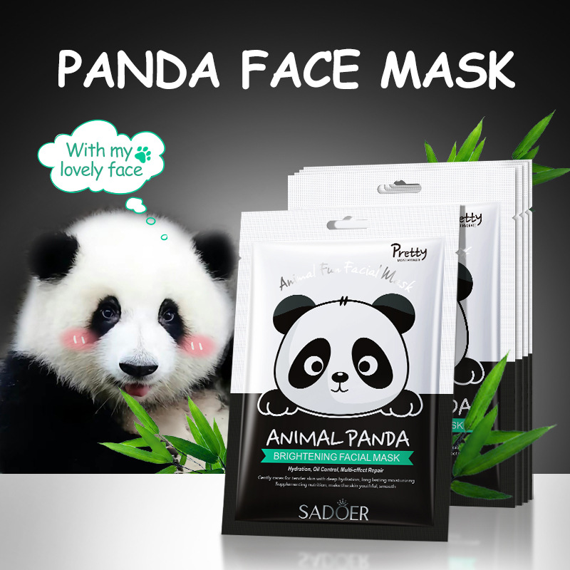 All English SADOER Animal Panda Pattern Brightening Moisturizing facial mask_voghion.com