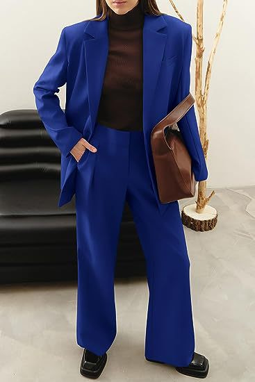 Professional Pant Suit For Women Elegant Office Trouser Set_voghion.com