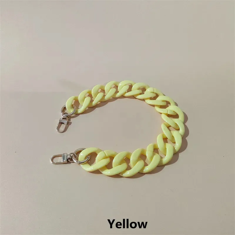 Rășină la modă acrilic plastic PVC curea lanț înlocuire geantă de mână cu cârlige cu strângere DIY mâner poșetă accesorii piese geantă_voghion.com