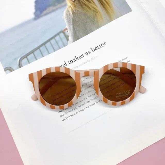 New Arrivals Individualized children's fashion boys and girls checkerboard sunglasses baby anti-UV glasses tide_voghion.com