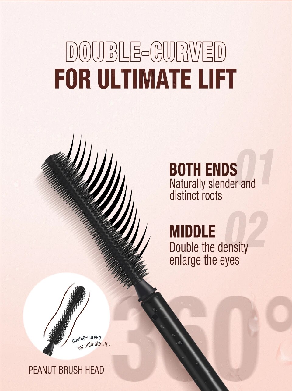 4d Silk Fiber Waterproof Mascara For Thick Lengthening Eyelashes_voghion.com