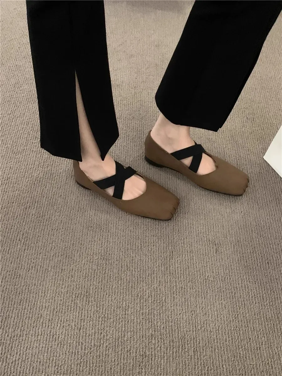 Bekväma mary jane ballerinaskor för damer retro slip ons_voghion.com