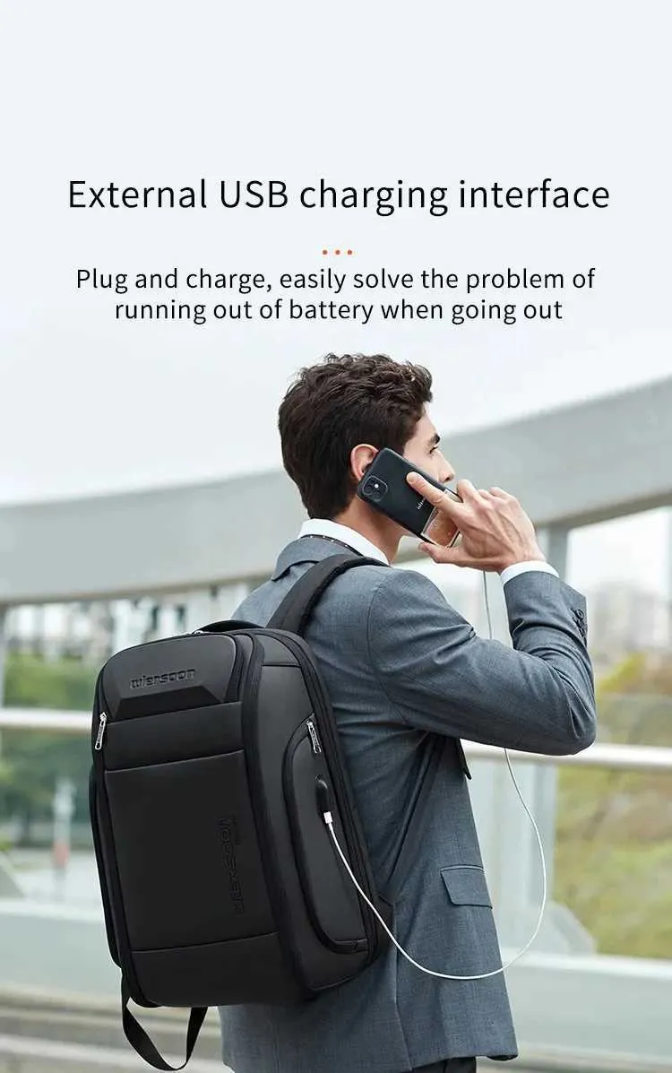 Waterproof Anti-theft Men's Business Backpack With Usb Charging_voghion.com