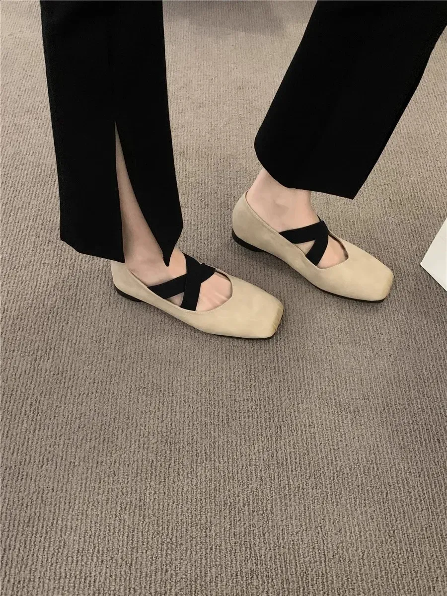 Bekväma mary jane ballerinaskor för damer retro slip ons_voghion.com