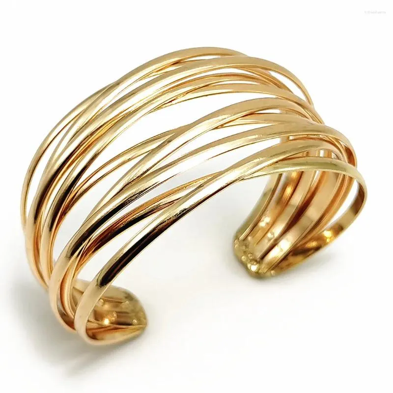 Armreif Mode Legierung Runde Kette Charme Für Frauen Weibliche Gold & Silber Farbe Armbänder Schmuck_voghion.com