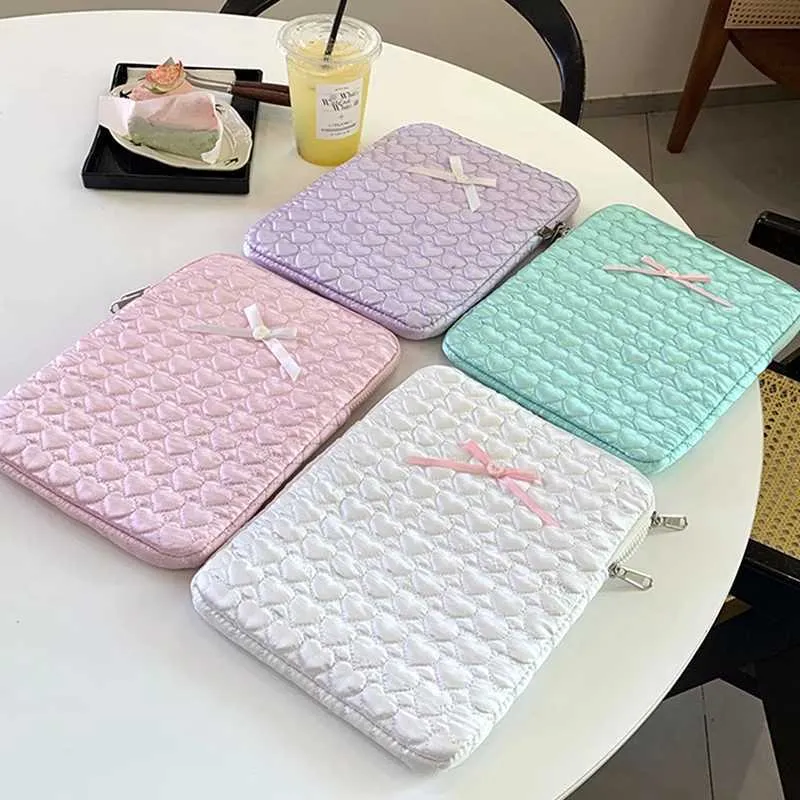 Bowknot Heart Sleeve Case Bag forbook Air 13 14Inch M1 M2 Book Cover forIpad Pro 11 12.9 2021 Laptop Ba241011_voghion.com