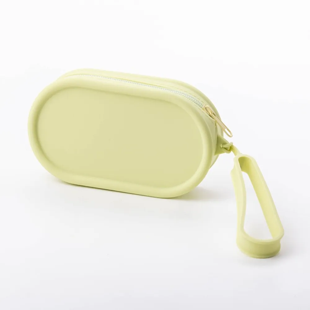 Porte-monnaie en silicone, grande capacité, étanche, pochette de voyage, couleur unie, fermeture éclair, sac pour écouteurs, pour femmes et filles_voghion.com