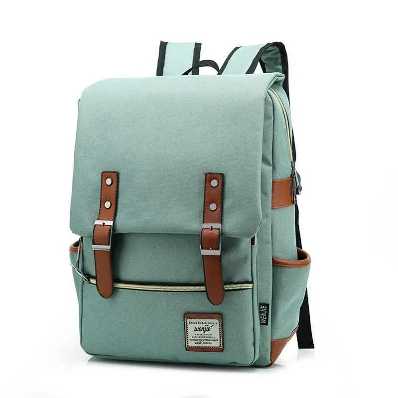 Vintage 16 zoll Laptop Rucksack Frauen Leinwand Männer leinwand Reise Freizeit Rucksäcke Retro Casual Tasche Schule Taschen Für_voghion.com