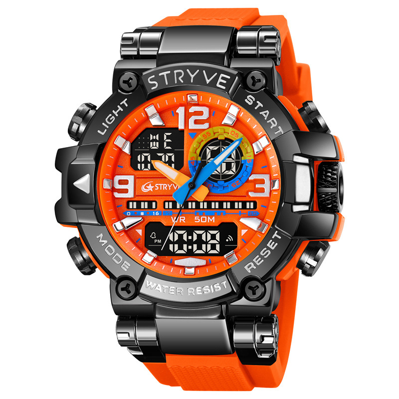 STRYVE Hot Selling Sports Colorful Luminous Electronic Waterproof Wristwatch Multi-Function Student Watch 8025_voghion.com