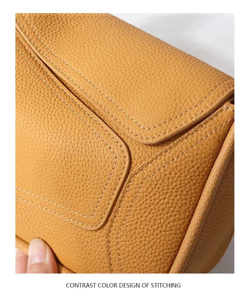 Famicare Borsa da donna in vera pelle di vacchetta Piccola borsa da donna a tracolla Borsa da pranzo con design geometrico Borsa a tracolla Messenger_voghion.com