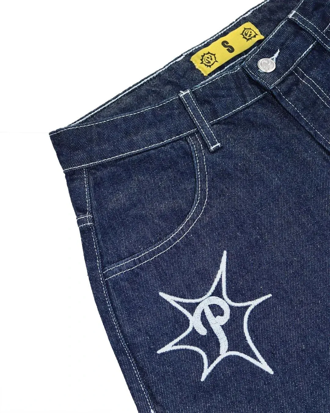 Haruku Y2k Hip-hop Retro Bol Jorts Sokak Giyim Yaz Punk Rock Mektup Nakış Moda Kot Şort Erkek Giyim 241202_voghion.com