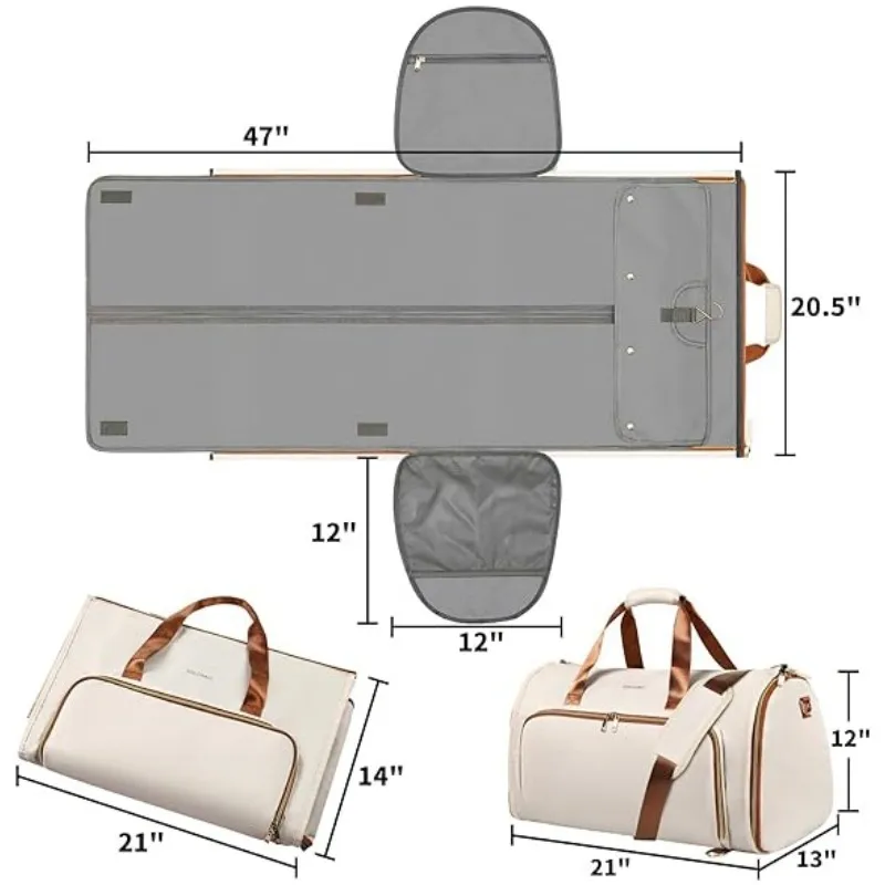 Modischer Reiseanzug, umwandelbare Kleidung, kann als Crossbody-Rucksack verwendet werden, verschleißfest, faltbar, zum Aufhängen_voghion.com
