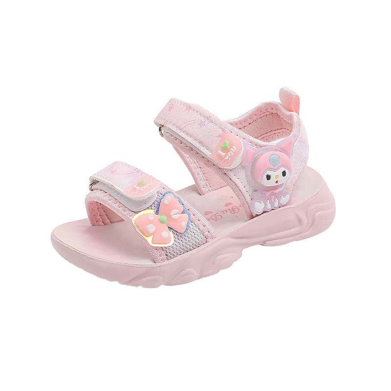 Leuchtende Sandalen aus Polyurethan für Mädchen 2024 Sommer Neue Kinder Damen 1-6 Jahre 3 Strandschuhe Flut_voghion.com