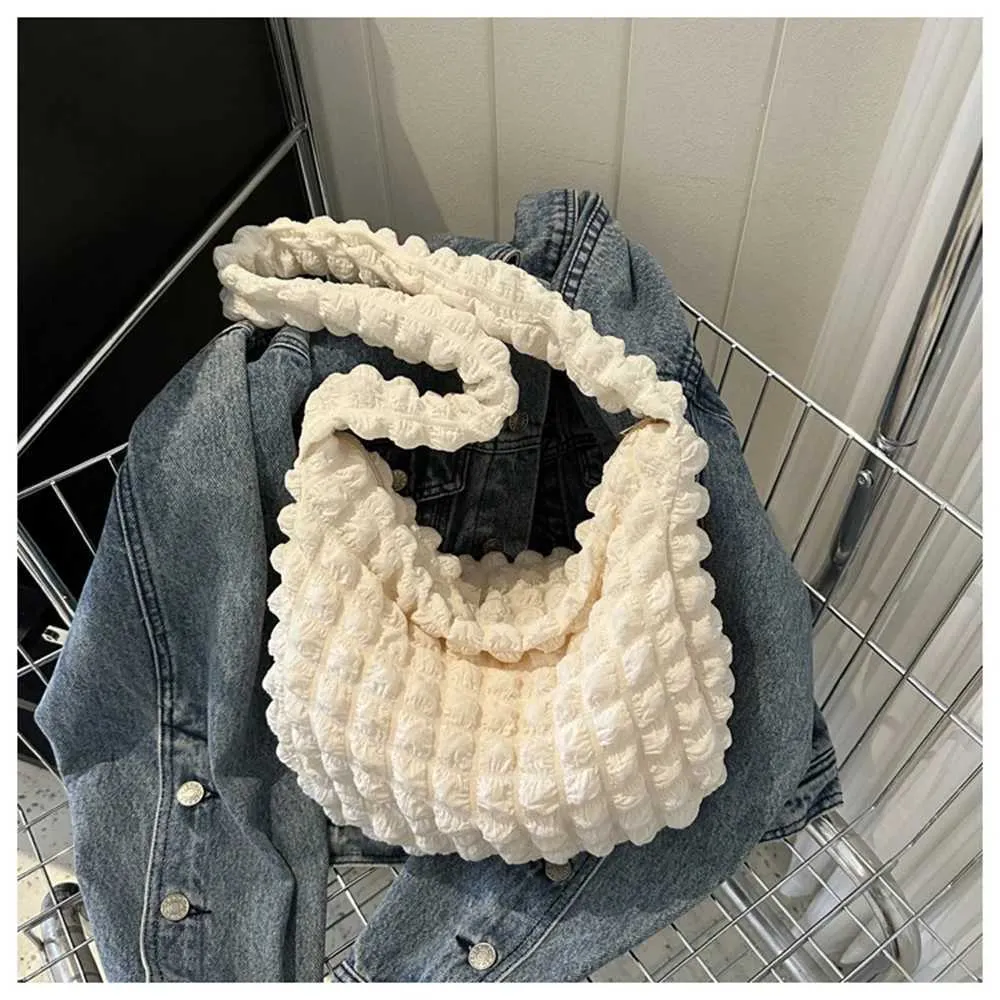 Borsa a tracolla plissettata bubble per donna grande capienza_voghion.com