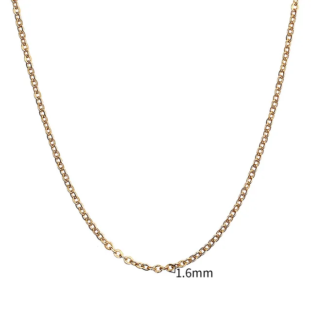 Pronta consegna Catena Figaro Acciaio inossidabile k Oro Colore Collana girocollo a strati Donne Ragazze 14" 18" 20" 24"_voghion.com