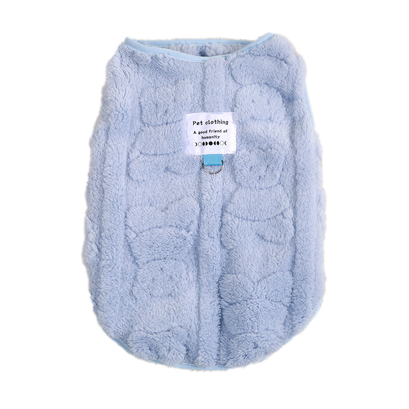 Autumn Winter Dog Macaron Series Leashable Simple Style Solid Color Pet Vest Fleece Cat Warm Clothes_voghion.com