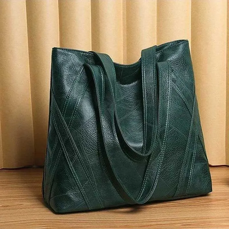 Women's Shoulder Bag Pu Leather Commuter Handbag Large Capacity_voghion.com