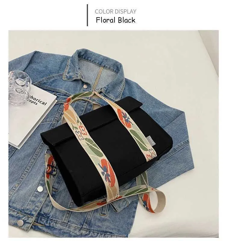 Stor axelremsväska i canvas och crossbody för damer_voghion.com