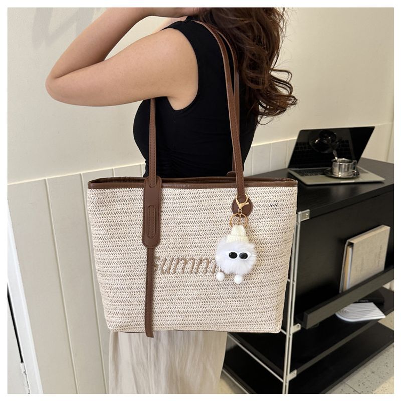 Große Kapazität Gras gewebt Tote - neue Single-Schulter Modetrend koreanische Version Make-up vielseitige Damentasche_voghion.com