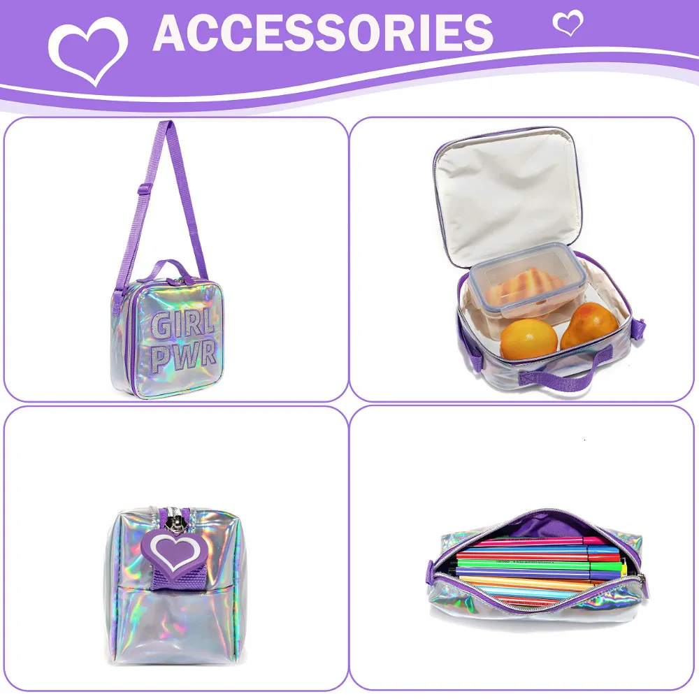 Backpacks Bikab School Bags 3 In 1 Kids Children for Girl 16" Girls Set Bag Water Proof 230803_voghion.com