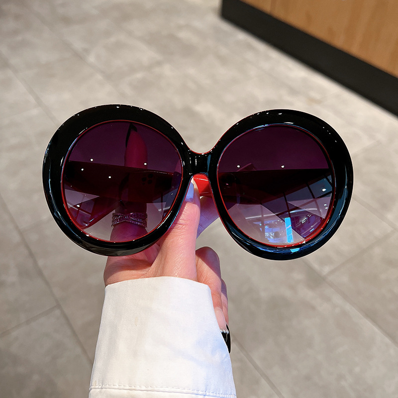 Óculos de sol europeus de moda com armação grande dupla_voghion.com