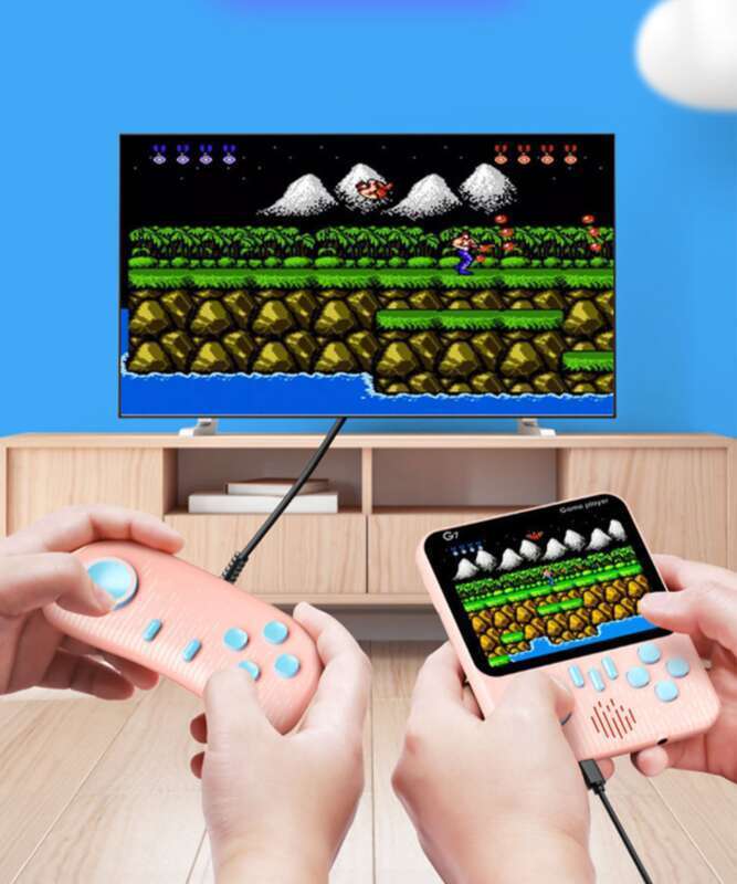 G7 Ultra-thin Handheld Macaron Console, Nostalgic 666 Games, High-definition Color FC Game Console_voghion.com